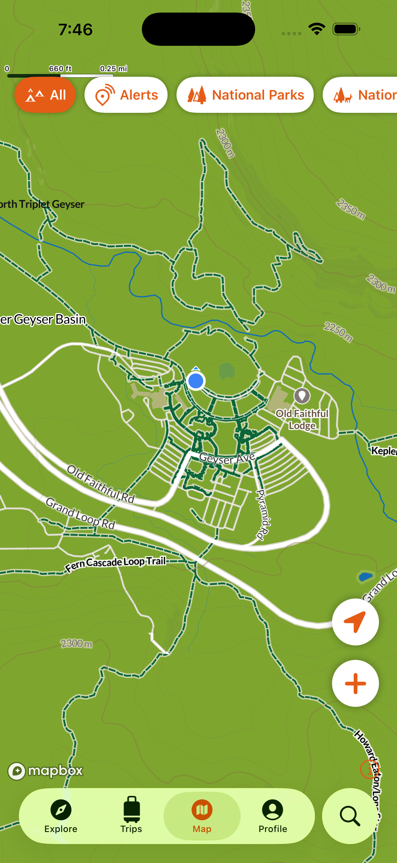 Offline maps view in Chimani